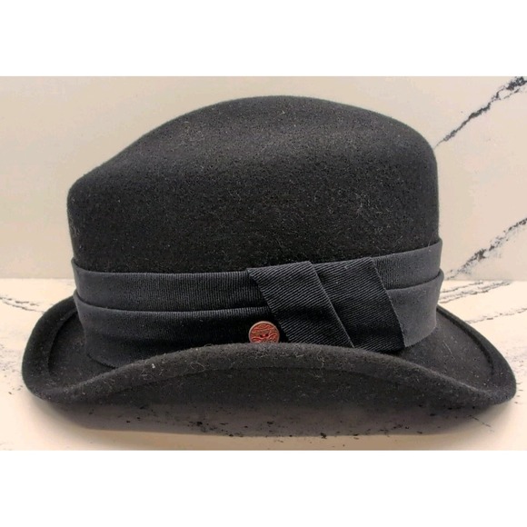Vintage Mayser 100%‎ Wool Dorie Size Small Black Bowler Hat - Picture 1 of 6